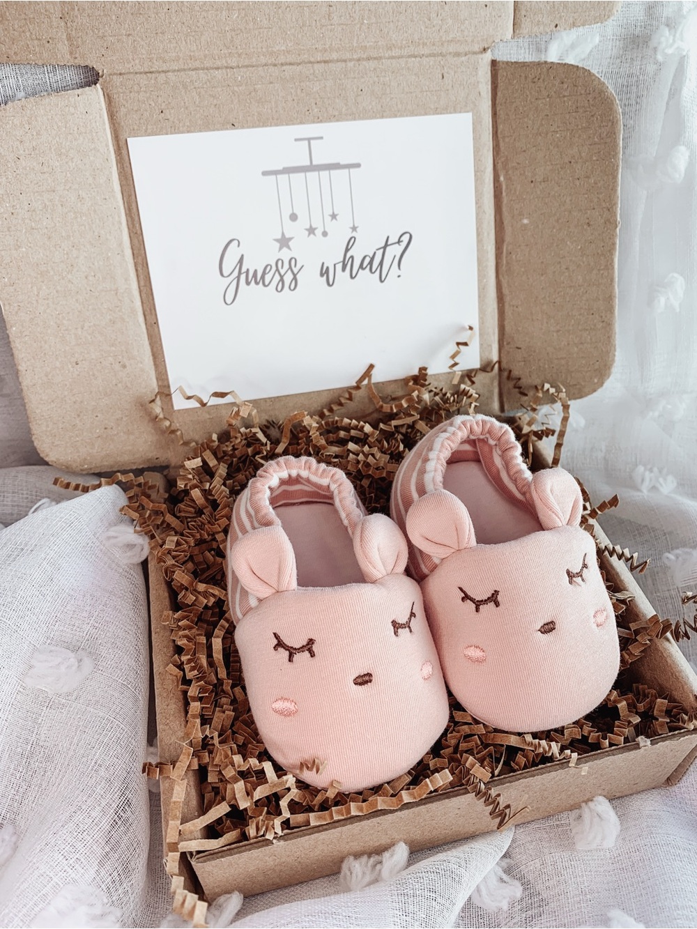 0-6 MONTH SIZE New 
Pink Baby Girl Plush Bunny Booties - Soft Slip-On Kids Shoes